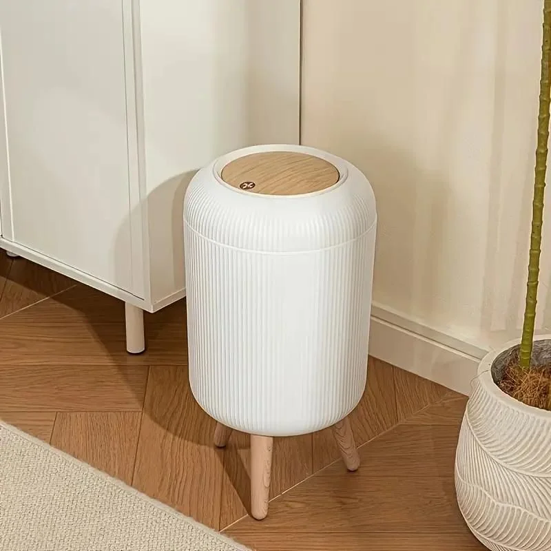 10 Litre Plastic Dustbin with Lid | Waste Basket for Home, Office & Bathroom | Durable Garbage Bin | Lightweight Trash Can | White